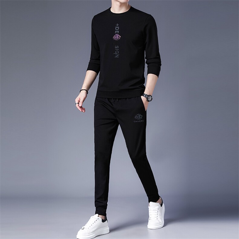 SA8927-2钱塘2020-2中青年男士冬季厚款圆领卫衣休闲套装P137,男装休闲套装,钱塘207-2