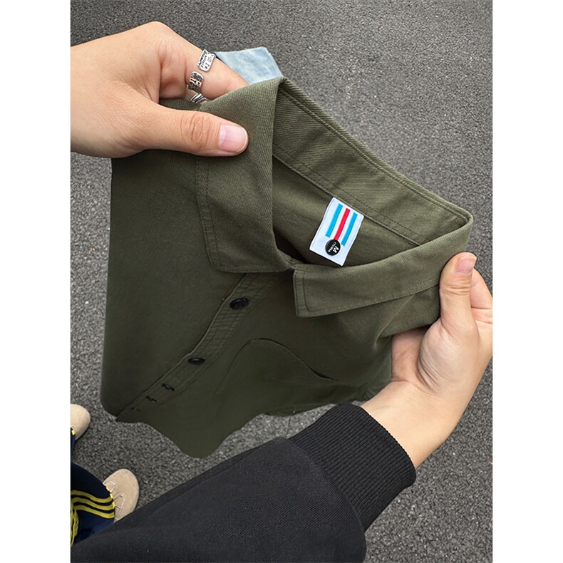 棉纯棉衬衫成衣水洗休闲衬衫男女宽松纯色衬衣GC27-P35,男装衬衫,星座301C-5