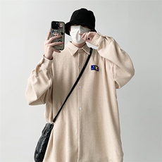 男生宽松长袖衬衫KD625-P30，男装衬衫，电商D312