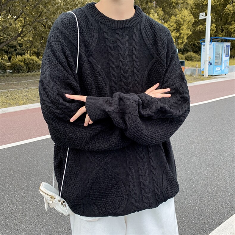 毛衣男2024秋冬新款休闲时尚韩版潮针织衫圆领A161-2-MY20611-P65，男装针织衫/毛衣，电商A161-2