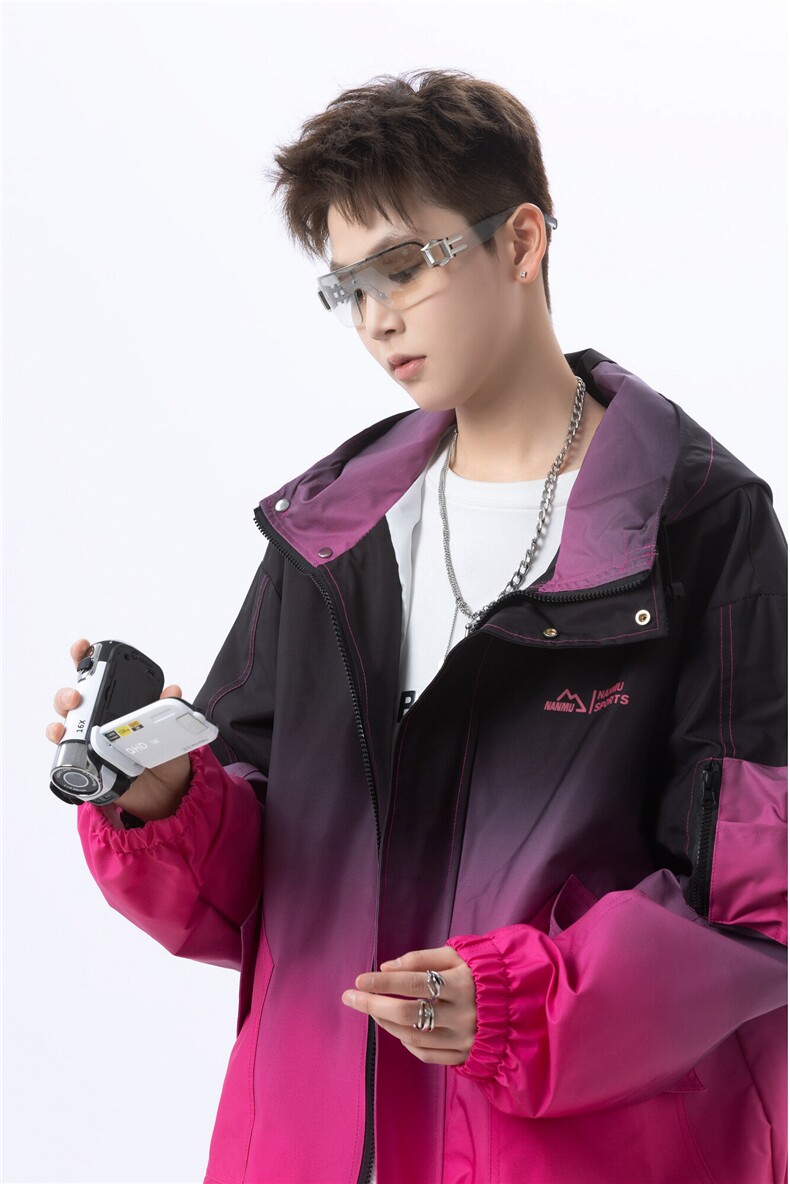 XZ-230-1JK30简约宽松港风美式扎染渐变休闲连帽工装夹克P98控118,男装夹克,星座230-1