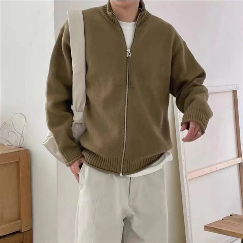 【有货】DW5004-P58针织开衫外套男春秋冬季2025新款慵懒风毛衣潮,男装针织衫/毛衣,星座603-2