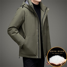 主推户外连帽羽绒服男士冬季加厚运动休闲时尚宽松羽绒服外套，男装羽绒服，钱塘723