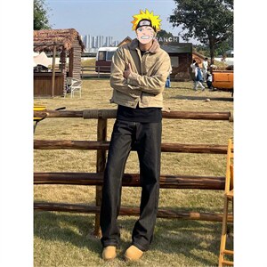 有货DK8281-特批38黑色牛仔裤男款春秋美式高街牛仔裤图片