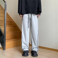 裤子男夏季薄款美式高街痞帅机能冲锋裤速干宽松直筒阔腿休闲长裤，男装休闲裤，四季星座218-1