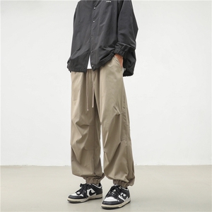 新款降落伞裤拼接束脚裤M~5XL XZ604-KG61-P50控68图片