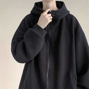 现货D232-WT116-P88控108自制款高克重刺绣加绒加厚外套班服 65棉图片