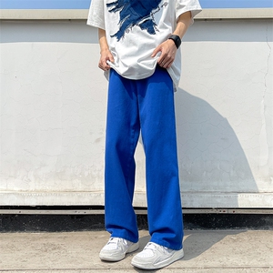 8XL-M特大码高级垂坠感休闲裤男薄款冰丝裤宽松直筒拖地裤K964P48图片