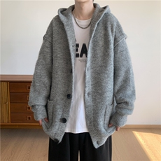 现货高品质连帽加厚羊毛针织衫外套毛衣开衫W8601-特P75，男装针织衫/毛衣，星座1212