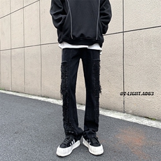 美式ins高街hiphop流苏牛仔裤货号K2318P60控78，男装牛仔裤，电商A063