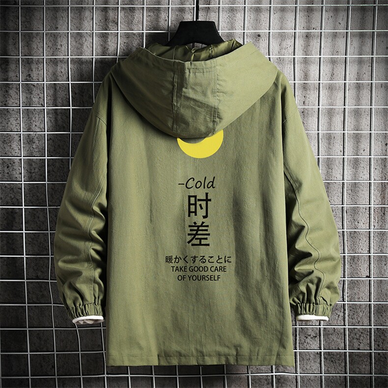 JK41047-P85纯棉连帽夹克男士大码工装夹克男外套男网格挂拍,男装夹克,电商A040A