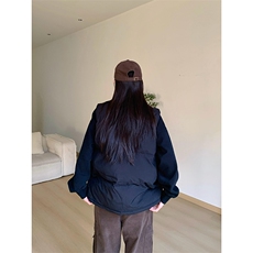 现货5W件冬季三防硬挺boxy短款立领棉衣马夹外套加厚马甲保暖棉服，男装棉衣，电商A486-1