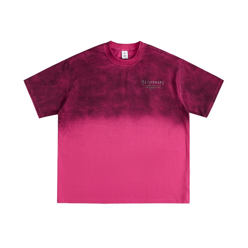 2025新款潮牌短袖宽松韩版字母印花扎染工艺T恤T9017/P5588，男装T恤，星座202-1