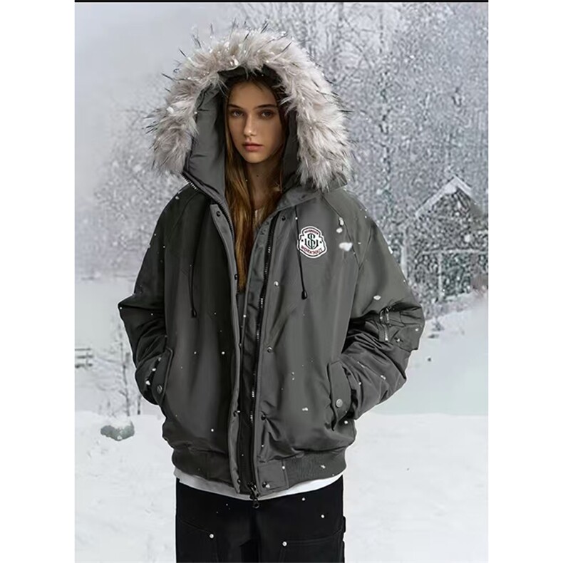 毛领派克服棉衣 冬季情侣保暖棉服外套 XZ514-2-MY006-P105图片