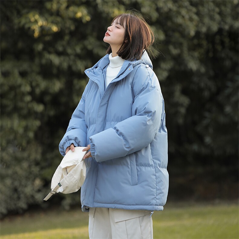 中性风秋冬新款棉衣外套纯色连帽面包服保暖加厚A436-1277-P60,男装棉衣,电商A436