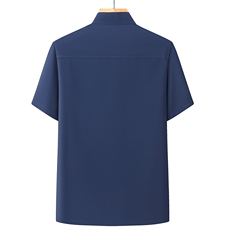 夏季新款中老年薄款透气衬衫唐装立领丝光棉短袖T恤YD1030-P50，男装T恤，星座1105-3