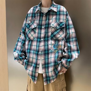 男秋季新款长袖衬衫刺绣外套 SK329 P40图片