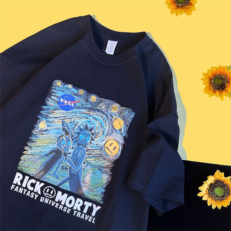夏季新款天空印花短袖T恤宽松男半袖体恤打底衫618A-005-P30,男装T恤,星座914-4