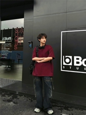 抖音得物品质!精梳棉重磅纯色短袖t恤宽松打底衫，男装T恤，星座310A-4