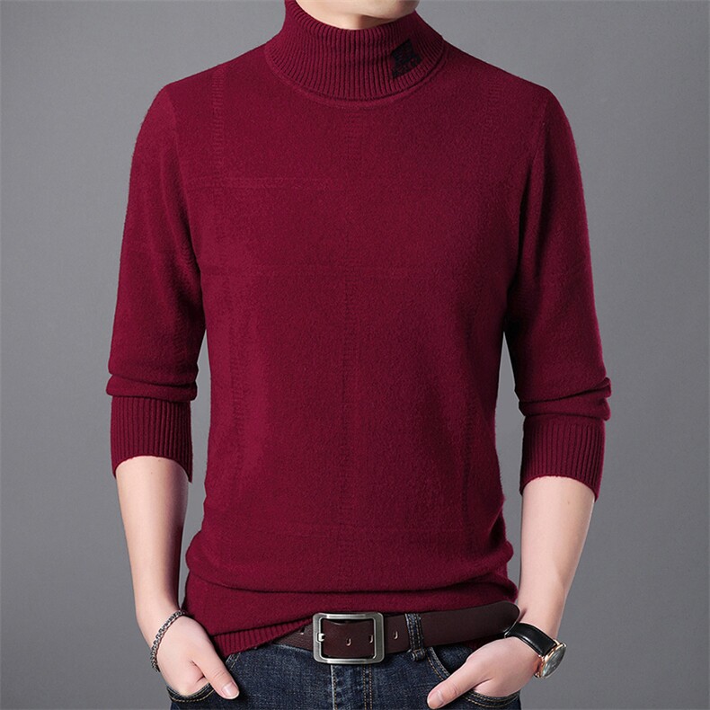 CM19069钱塘2020-2中青年男士高领冬季厚款纯色百搭羊毛衫P160,男装针织衫/毛衣,钱塘207-2