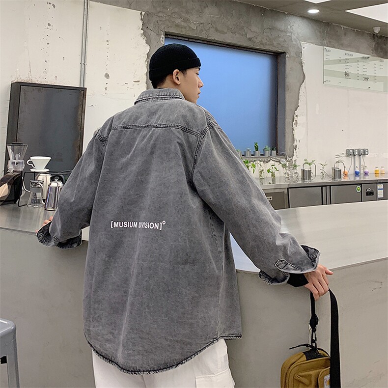春季牛仔夹克男潮流韩版外套港风潮牌宽松休闲上衣8199-P75,男装夹克,电商A318