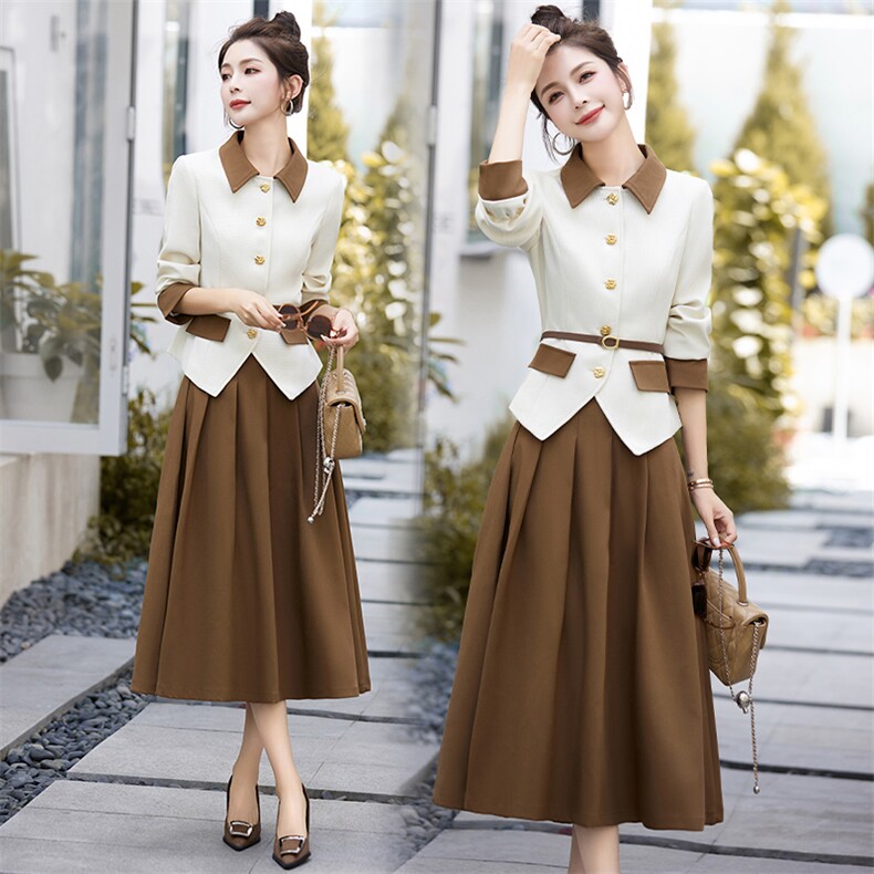 小香风套装女春秋2025新款爆款高级感法式气质名媛套装裙两件套，女装套装/套裙，火爆靓佳人