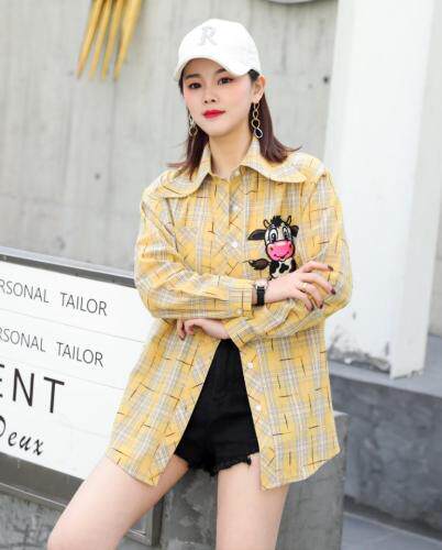 2021春款格子衬衫，女装衬衫，红雀纺