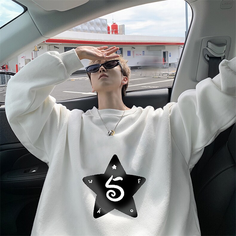 8XL圆领卫衣男超大码胖子肥佬大号长袖t恤S6368-P28加绒款-P33,男装卫衣,电商A040