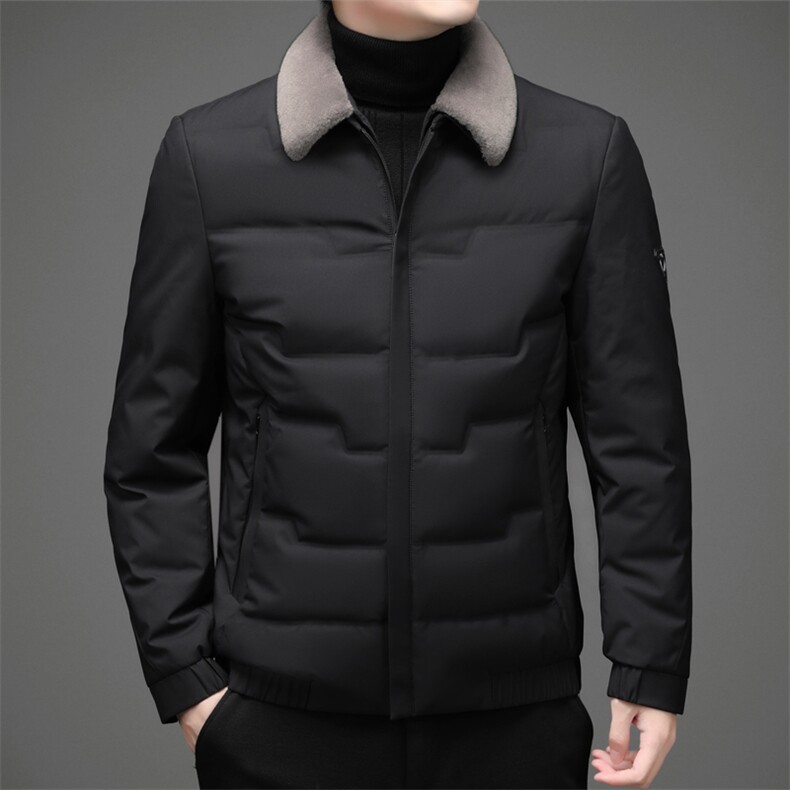 2023新款冬装羽绒服中青年男士休闲保暖翻领连帽外套AJYD615-P250,男装羽绒服,电商B212（原钱塘6029）
