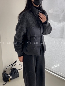【依嘟】2025立领拼羽绒宽松显瘦保暖羽绒服外套