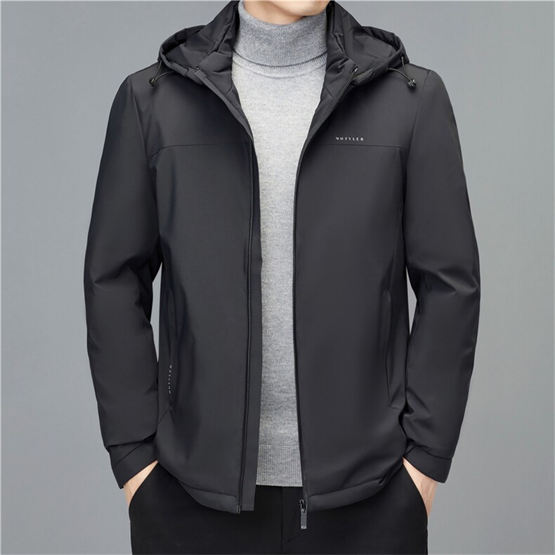 冬季连帽羽绒服新款中年男士爸爸加厚休闲白鸭绒外套MYYL012-P210,男装羽绒服,电商B212（原钱塘6029）