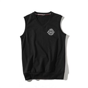 709-MJ06-P25 20秋新款 港风白底简约背心马甲宽松V领无袖外套图片