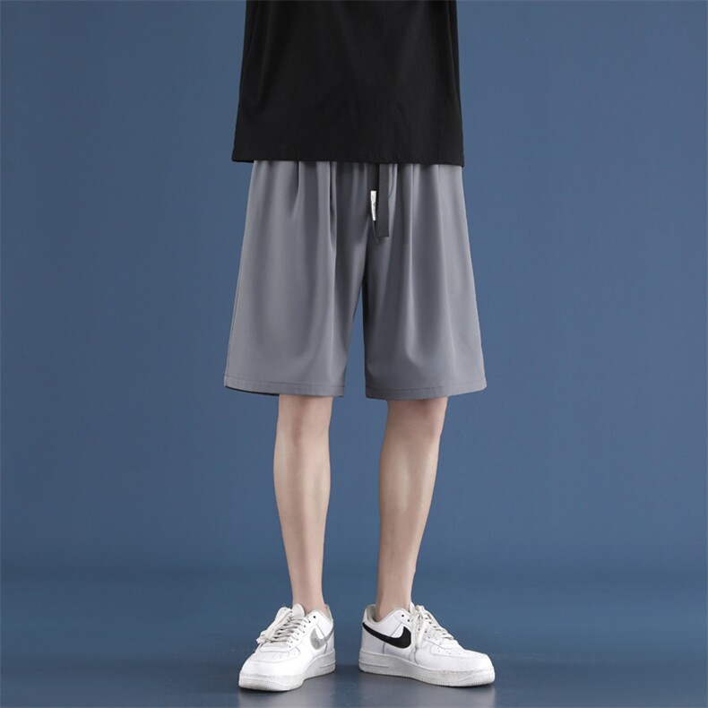 2023春季潮牌宽松简约冰丝短裤男潮流大码外穿五分裤DK515-特批20,男装休闲裤,星座718-1