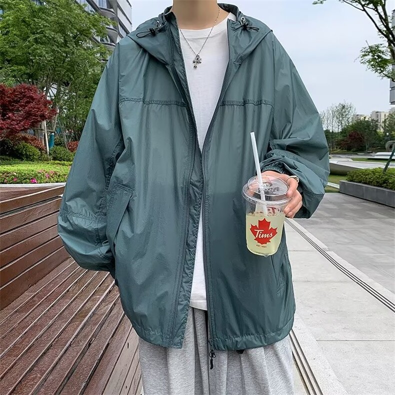防晒衣男夏季薄款日系户外轻薄透气外套潮牌连帽防晒服118P40,男装防晒衣,星座410-2