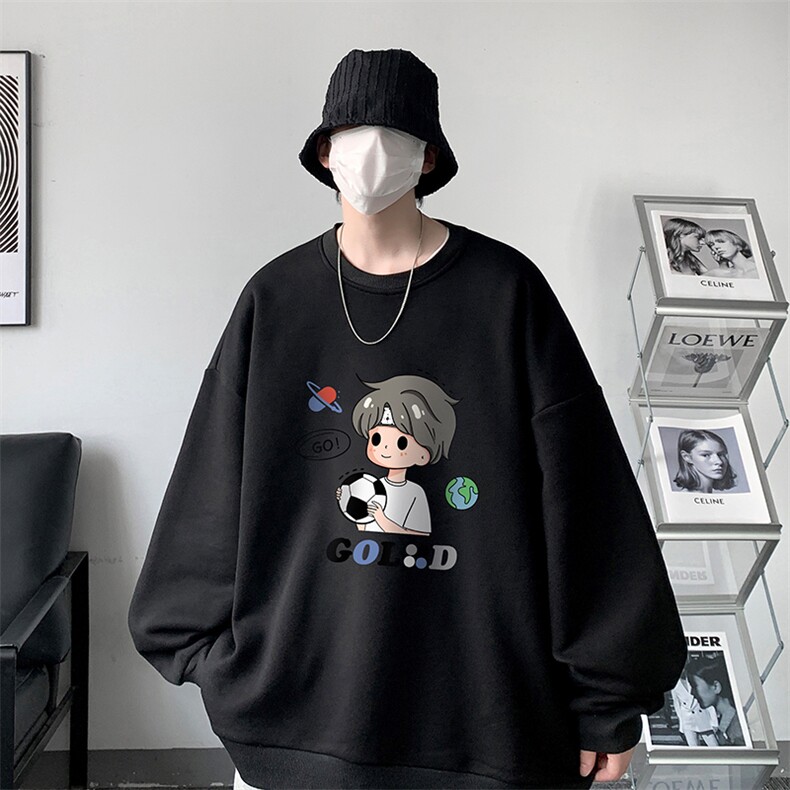 圆领卫衣男大码加厚加绒长袖t恤男S6207-P28加绒款-P33,男装卫衣,电商A040