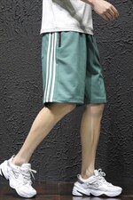 2021夏季新瓷砖墙日系大码男运动条纹卫裤休闲裤短裤-K2036-P30，男装休闲裤，电商A001
