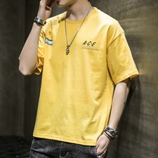 【】A003-HT1102-P30夏装新款字母圈圈印花T恤家乐1，男装T恤，电商A003