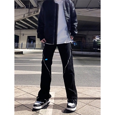 自家图，不拿货cleanfit牛仔裤拉链设计微喇叭裤子KZA19-P53，男装牛仔裤，星座1007（原301D）