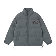 白底23冬季时尚百搭宽松字母印花加厚棉服外套MY2080特批65控98，男装棉衣，电商A247-1