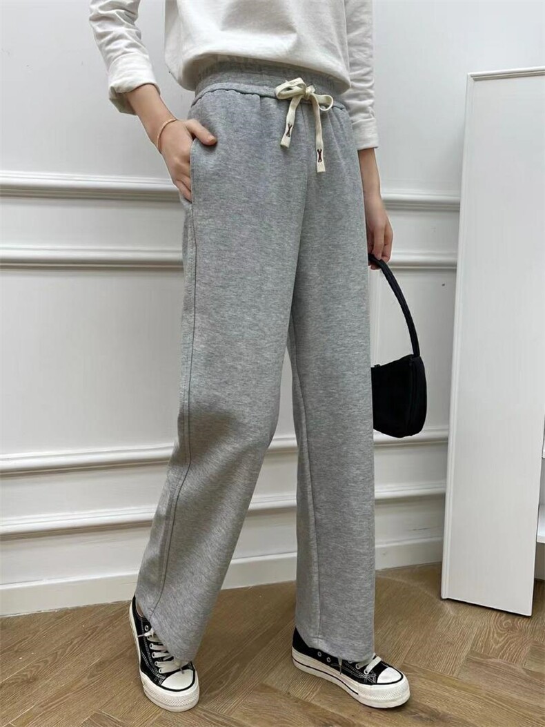 卫裤料直筒裤，大货现货，女装休闲裤，Y·Z 羽倬