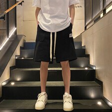 直播品做旧重水洗立体裁剪拼接工装短裤五分裤K9805/P45黑色2，男装牛仔裤，电商A094