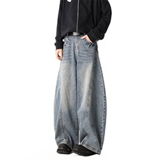 现货高品质重工水洗弯刀裤牛仔裤长裤A014-DY25219-P70控98，男装牛仔裤，电商A014