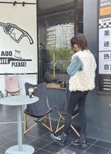 冬季新款托卡拼牛仔皮草外套，女装皮草，邱小姐