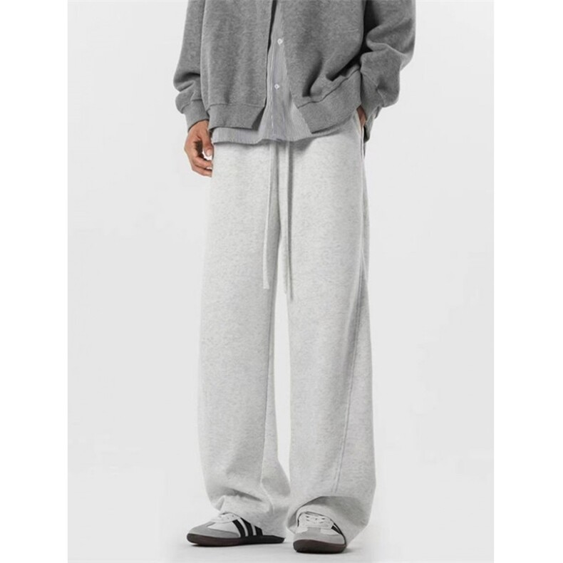 重磅运动卫裤男潮牌美式宽松直筒阔腿灰色拖地休闲长裤子KG71，男装休闲裤，星座1116A（原606A-3）