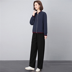 长期有大货休闲宽松时尚运动套装女装2026春秋季新款阔腿裤两件套，女装套装/套裙，璐依舞