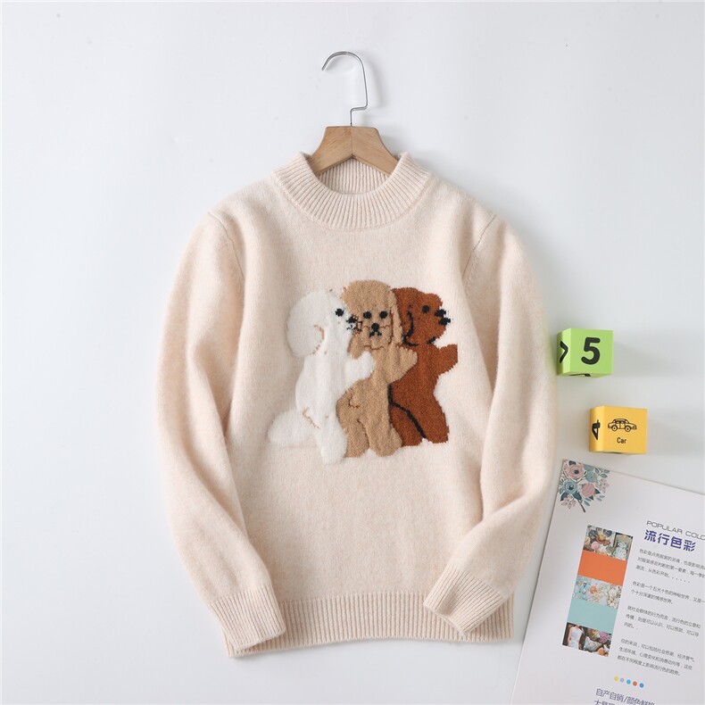 新款百搭双股三只小泰迪，童装儿童羊毛衫，蒙王妃