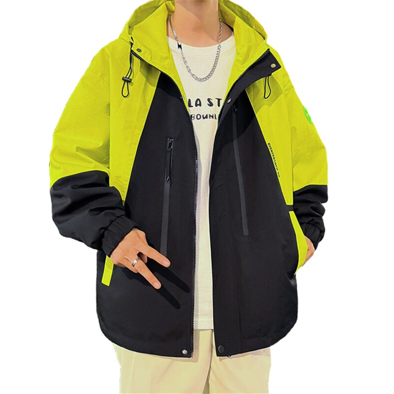 冲锋衣外套男秋季青少年潮牌痞帅炸街夹克登山服A436-23308-P75,男装夹克,电商A436