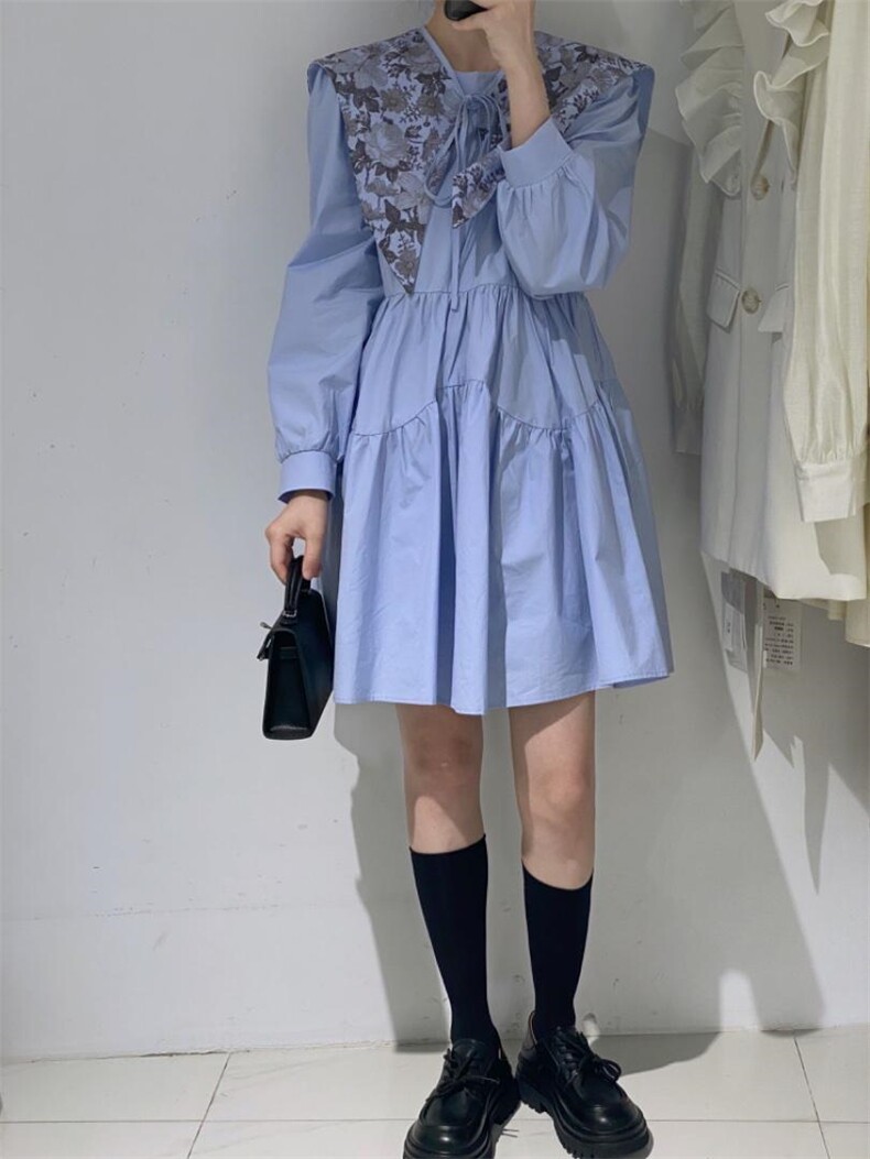 披肩两件套连衣裙，女装连衣裙，驿谷