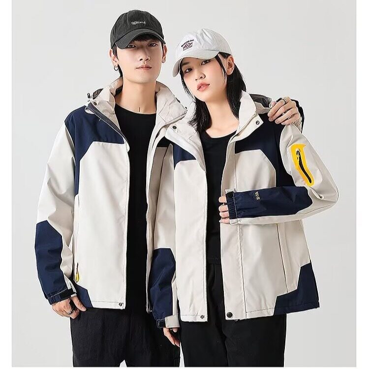 冲锋衣男女两件套三合一美式2026新款户外进藏登山服外套潮图片