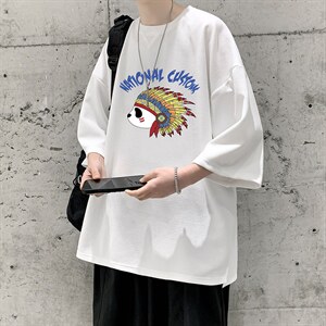 Q11196-P30 春夏季七分袖t恤男大码五分袖男短袖中袖 大皂风图片